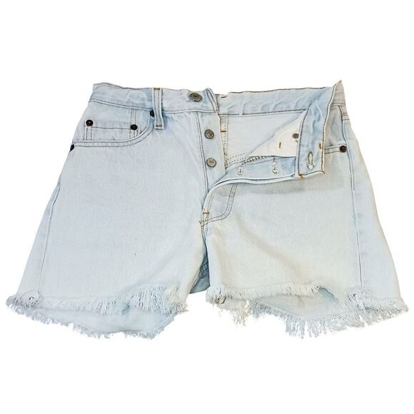 Vintage LEVI'S Rare 80's Cutoff Jean Shorts Original 501 Button Fly 1984 Fit 28 - Picture 3 of 15